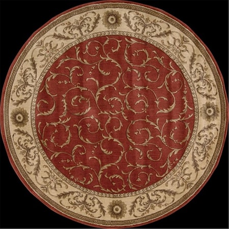 Nourison Somerset Area Rug Collection Red 5 Ft 6 In. X 5 Ft 6 In. Round 99446047779